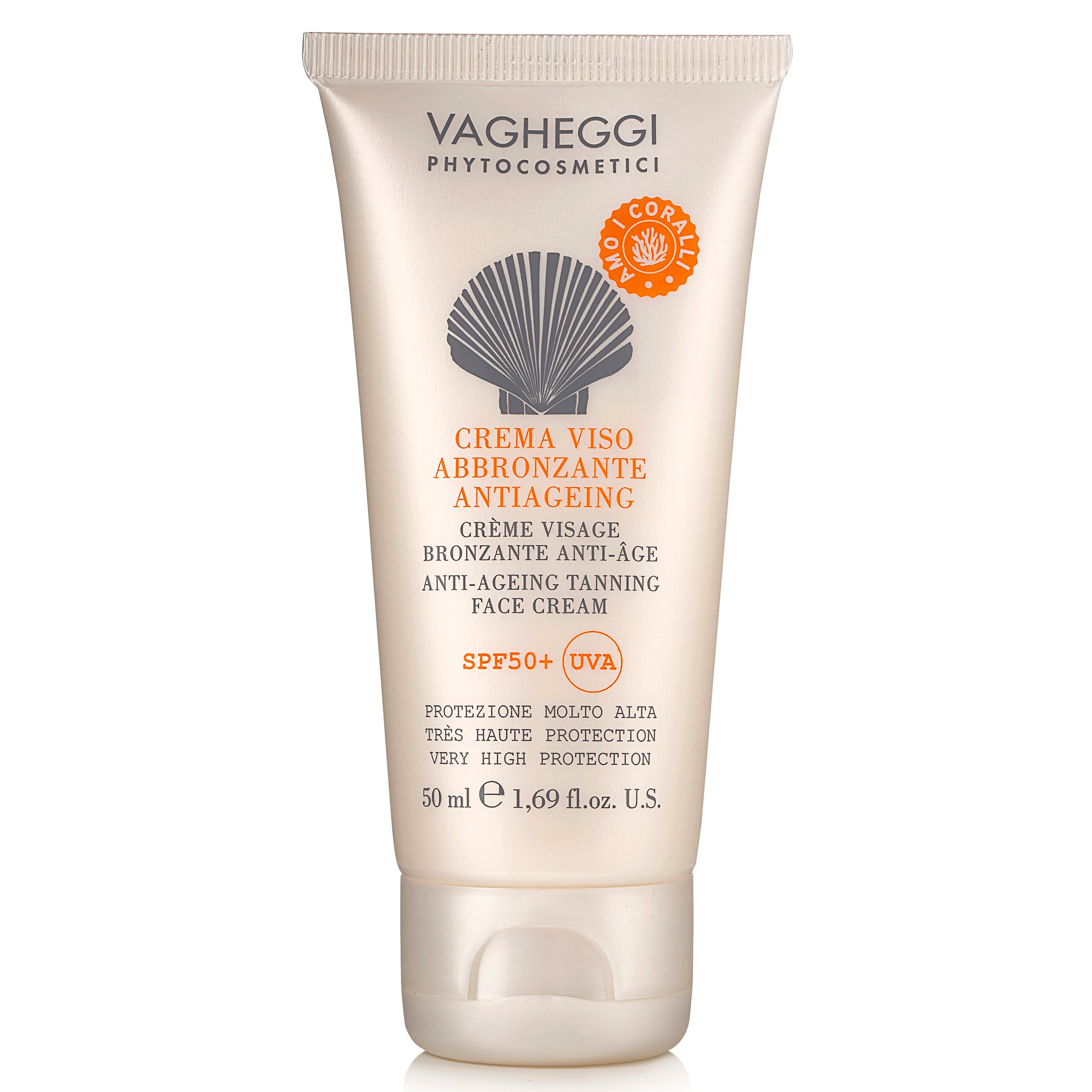 Crema Viso Abbronzante Antiageing SPF50+